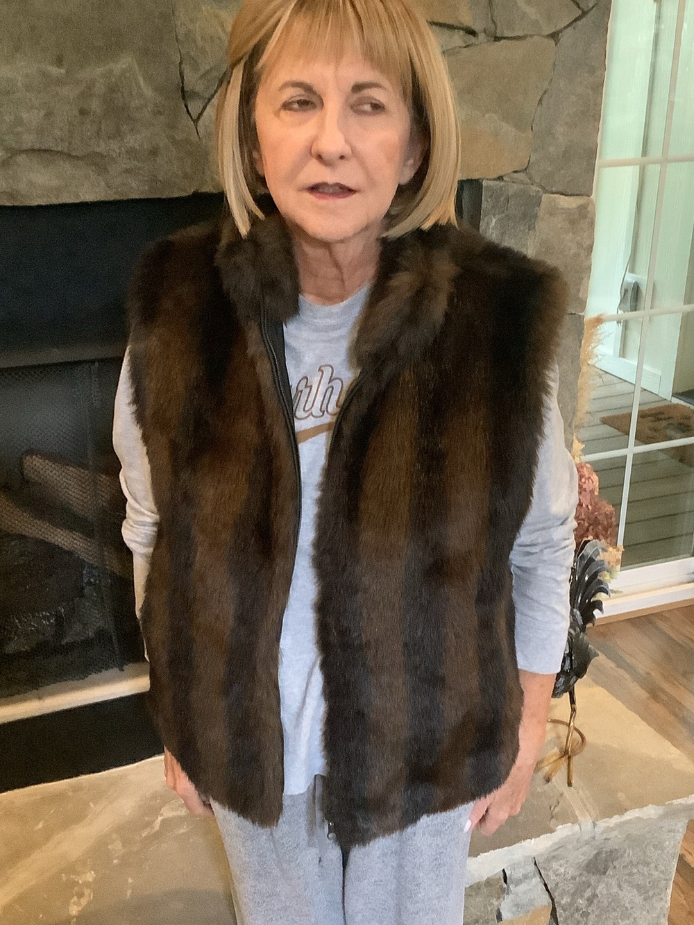 COACO New York FAUX FUR REVERSABLE VEST
